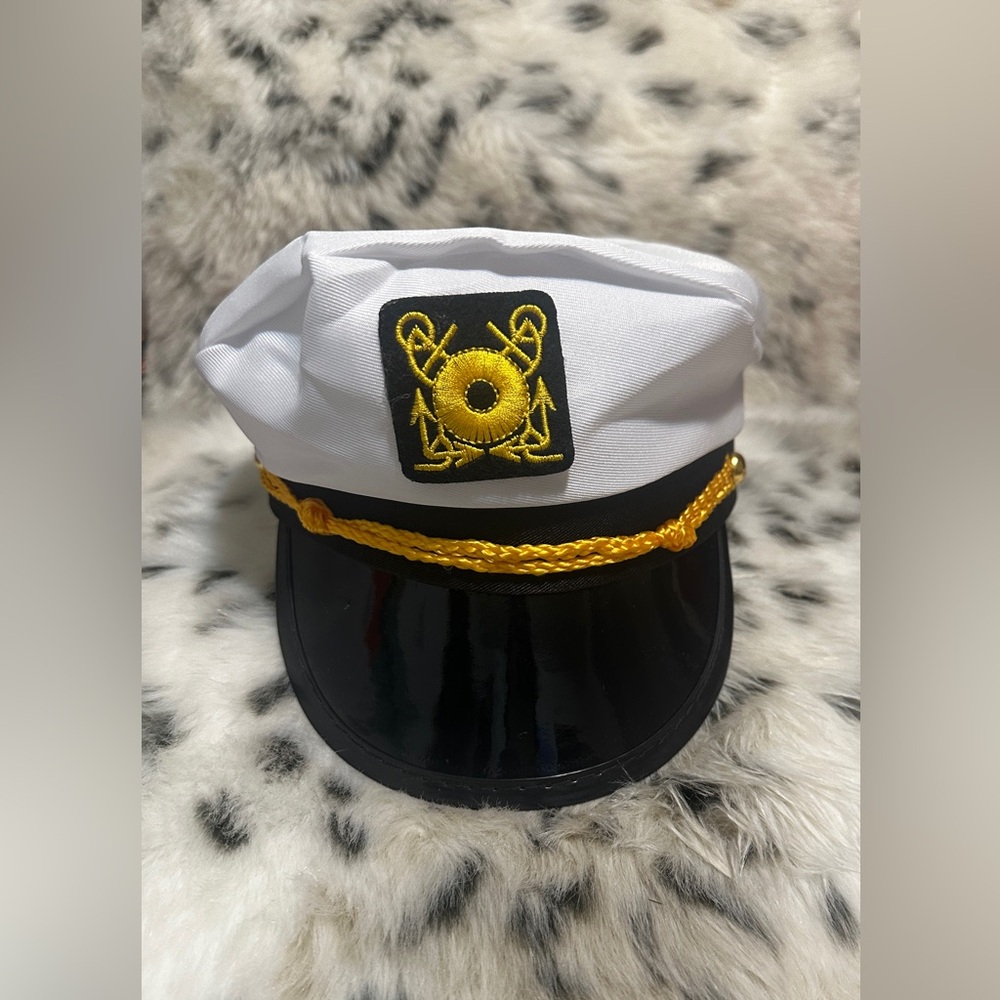 🎃Yacht Rock Captain's Hat with Gold Embroidery